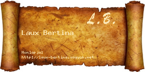 Laux Bertina névjegykártya